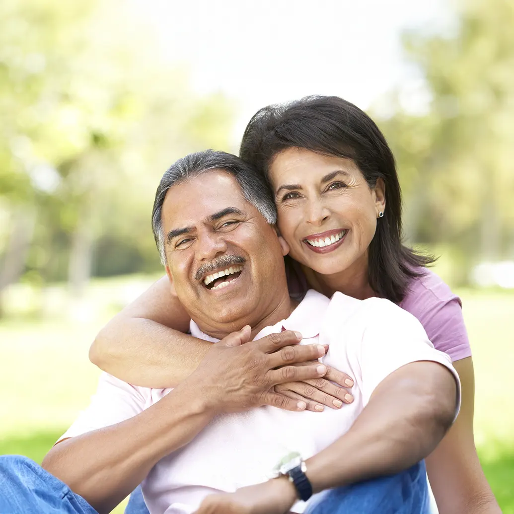 happy couple in their 60s recovered from cataract surgery
